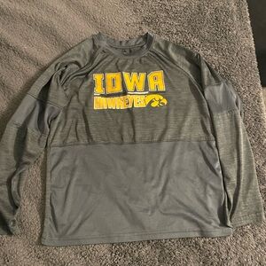 Rivalry Threads Gray Iowa Hawkeyes Long Sleeve Top with Yellow Logo